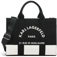 Karl Lagerfeld Shoppingväska 'Rue ST-Guillaume' kräm / svart