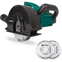 Vonroc Betongspårfräs 1700W – 150mm | Inkl. 4 diamantskivor och verktygspåse