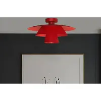 Luminex Taklampa Plato , dimbar, Röd, Vardagsrum / matsal, Metall, Modern, Taklampa