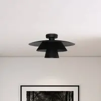 Luminex Taklampa Plato , dimbar, Svart, Vardagsrum / matsal, Metall, Modern, Taklampa