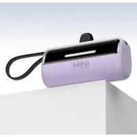Mtp Products Cyke X3 Lightning Power Bank med USB-C, USB-A kablar - 5000mAh - Lila