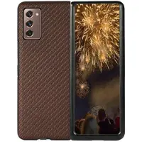 Mtp Products Samsung Galaxy Z Fold2 5G Hybrid Skal - Kolfiber - Brun