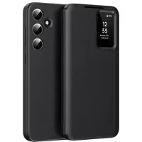 Mtp Products Samsung Galaxy A55 Smart Clear View Flip Skal med kortplats - Svart
