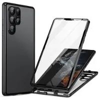 Mtp Products Samsung Galaxy S24 Ultra Magnetisk Skal med Härdat Glas - Svart