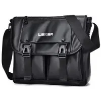 Mtp Products Weixier D269 Crossbody axelremsväska i läder - 30x27x11cm - Svart