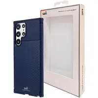 Saii Kolfiber Samsung Galaxy S22 Ultra 5G TPU Skal - Blå