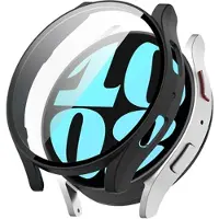 Mtp Products Samsung Galaxy Watch6 Plastskal med Härdat Glas Skärmskydd - 40mm - Svart