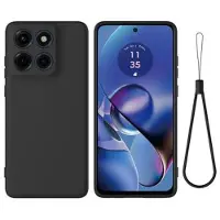 Mtp Products Motorola Moto G Stylus 5G (2025) Flytande silikon skal med handrem - Svart