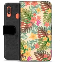 Mtp Products Samsung Galaxy A20e Premium Plånboksfodral - Rosa Blommor