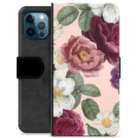 Mtp Products iPhone 12 Pro Premium Plånboksfodral - Romantiska Blommor