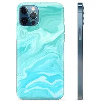 Mtp Products iPhone 12 Pro TPU-Skal - Blå Marmor