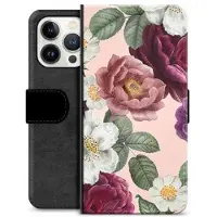 Mtp Products iPhone 13 Pro Premium Plånboksfodral - Romantiska Blommor