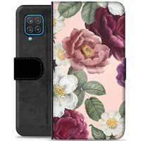 Mtp Products Samsung Galaxy A12 Premium Plånboksfodral - Romantiska Blommor