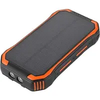 Mtp Products Vattenresistent Powerbank med Solpanel och Trådlös Laddare - 30000mAh - Orange