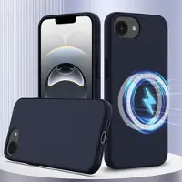 Mtp Products iPhone 16e/17e Liquid Silikonskal - MagSafe-kompatibelt - Mörkblå
