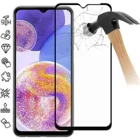 Mtp Products Samsung Galaxy A23 5G Heltäckande Härdat Glas Skärmskydd - 9H - Svart Kant