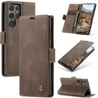 CASEME Samsung Galaxy S25 Ultra 013 Series Plånboksfodral - Kaffe