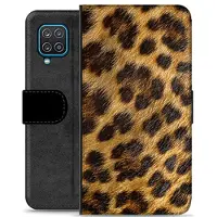 Mtp Products Samsung Galaxy A12 Premium Plånboksfodral - Leopard