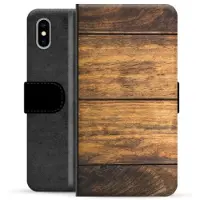 Mtp Products iPhone X / iPhone XS Premium Plånboksfodral - Trä
