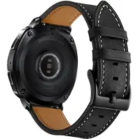 Mtp Products Samsung Galaxy Watch4/Watch4 Classic/Watch5/Watch6/Watch FE/Watch7 Läderrem - 20mm - Svart