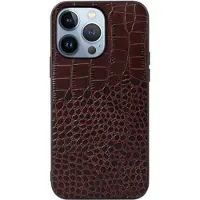 Mtp Products Crocodile Series iPhone 14 Pro Max Hybridskal - Brun