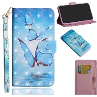 Mtp Products Wonder Series Samsung Galaxy S20 FE Plånboksfodral - Blå Fjäril