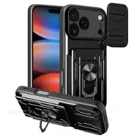 Mtp Products iPhone 17 Pro Max Hybrid Skal med Roterande Ring med Kameraskydd - Svart