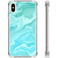 Mtp Products iPhone X / iPhone XS Hybridskal - Blå Marmor