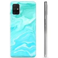 Mtp Products Samsung Galaxy A51 TPU-Skal - Blå Marmor