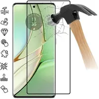 Mtp Products Motorola Edge 40 Neo Heltäckande Härdat Glas Skärmskydd - 9H - Svart Kant