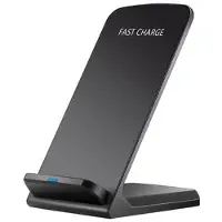Mtp Products Z2 15W trådlös laddare Snabbladdning av mobiltelefon Vagga Stativ för iPhone Samsung Huawei Xiaomi - Svart