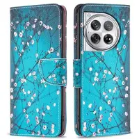 Mtp Products OnePlus 12 Wonder Series Plånboksfodral - Vit Blommor