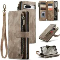CASEME Google Pixel 8 C30 Multifunktionell Plånboksfodral - Brun