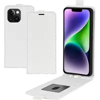 Mtp Products iPhone 15 Vertikalt Flipfodral med Korthållare - Vit
