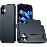 Mtp Products iPhone 16 Hybridskal med Skjutkortplats - Mörkblå