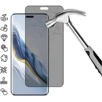 Mtp Products Honor Magic6 Pro Privacy Heltäckande Härdat Glas Skärmskydd - 9H - Svart Kant