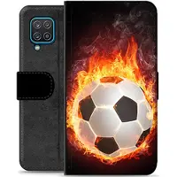 Mtp Products Samsung Galaxy A12 Premium Plånboksfodral - Fotbollsflamma