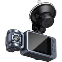 Mtp Products 4K WiFi Dash Cam med dubbla linser, nattkikare och 360 graders roterbar lins