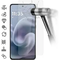 Mtp Products Motorola Moto G86 Power Skärmskydd av härdat glas - 9H - Case Friendly - Genomskinlig
