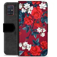 Mtp Products Samsung Galaxy A51 Premium Plånboksfodral - Vintage Blommor