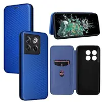 Mtp Products OnePlus 10T/Ace Pro Flipfodral - Kolfiber - Blå