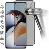 Mtp Products OnePlus 12R/Ace 3 Privacy Heltäckande Härdat Glas Skärmskydd - 9H - Svart Kant