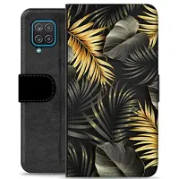 Mtp Products Samsung Galaxy A12 Premium Plånboksfodral - Gyllene Löv