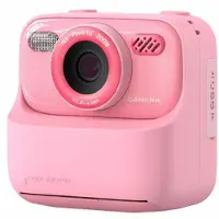 Mtp Products P79 Digitalkamera för barn med direktutskrift - dubbel lins, 1080P, 32GB - Rosa