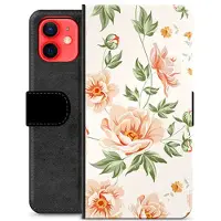 Mtp Products iPhone 12 mini Premium Plånboksfodral - Blommig