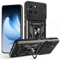 Mtp Products Honor X8c Hybrid Skal med Roterande Ring med Kameraskydd - Svart