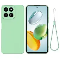 Mtp Products Honor 200 Smart/X7c 4G/5G Flytande silikon skal med handrem - Grön