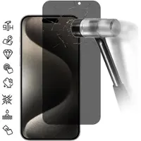 Mtp Products iPhone 17 Pro Max Privacy Härdat Glas Skärmskydd