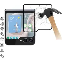 Mtp Products Samsung Galaxy Z Flip6/Z Flip7 FE Heltäckande Härdat Glas Skärmskydd - 9H - Svart Kant