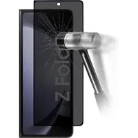Mtp Products Samsung Galaxy Z Fold5 Privacy Heltäckande Härdat Glas Skärmskydd - 9H - Svart Kant